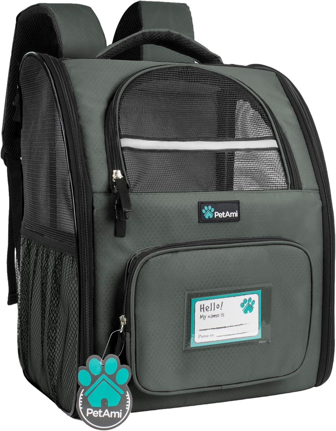 PetAmi Dog Backpack Carrier for Small Large Cat, Pet, Puppy, Ventilated Pet Hiking Backpack Travel