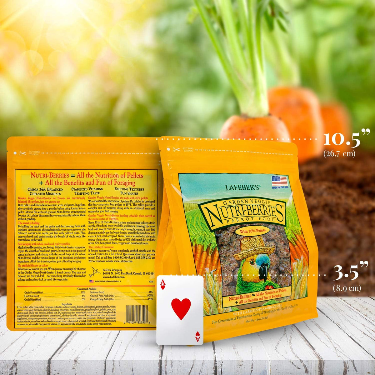 LAFEBER'S Garden Veggie Nutri-Berries Pet Bird Food, Made with Non-GMO and Human-Grade Ingredients