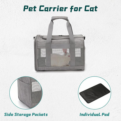 PINVNBY Small Pet Carrier, Guinea Pig Carrier, Bunny Carrier for Travel Camping Outdoor, Breathable