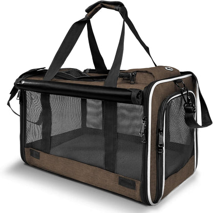 Pet Carrier for Large Cat Soft-Sided Animal Traveling Bag for Medium Cat up to 20lbs / Washable