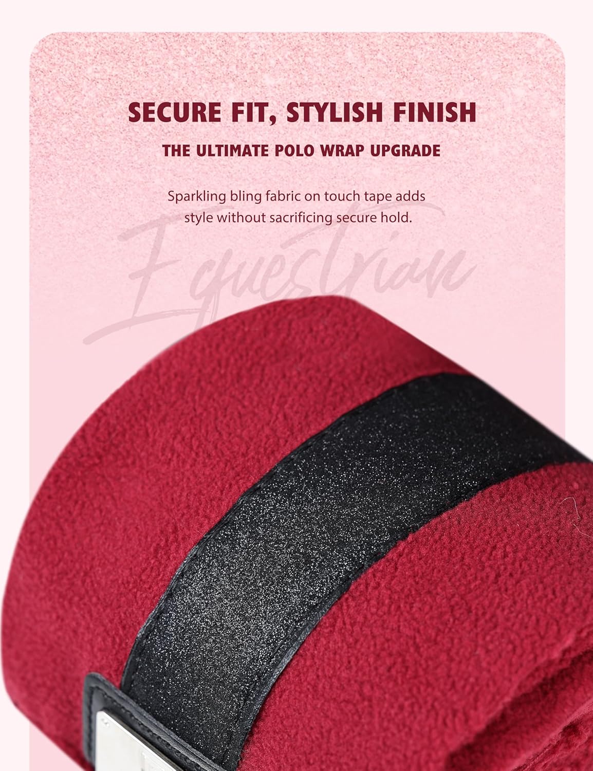 Harrison Howard Horse Polo Wraps Upgrade with Bling Leg Wraps for Horses 4-Pack Fleece Leg Wraps