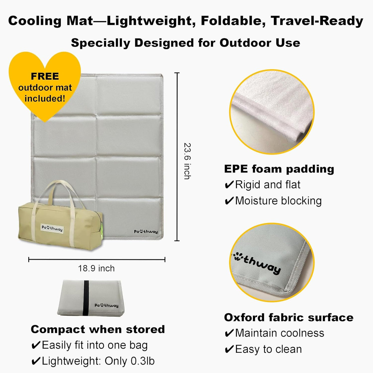 Dog Tent Cotton Fabric, Aluminum Poles and Camping Mat, Outdoor Weatherproof, Dog House Outdoor