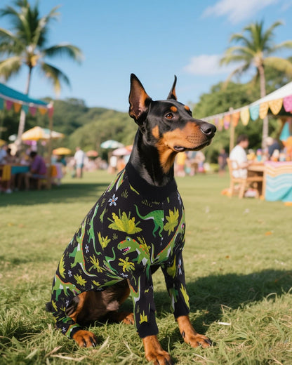 PET SHOW 4 Pack Dog Pajamas Dinosaur Shark for Extra Large Dogs Boy Soft Stretchy PJs Plaid