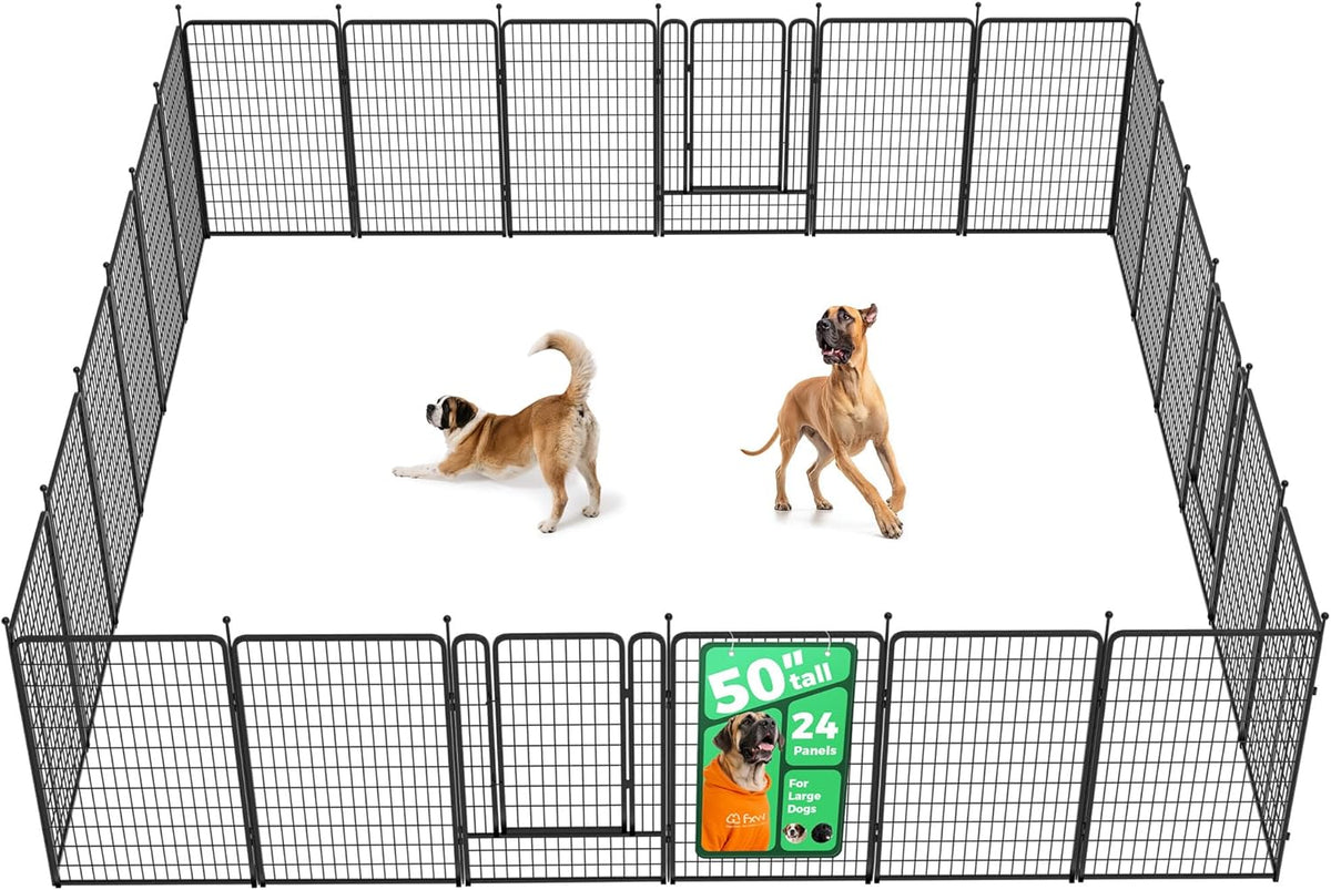 FXW Rollick Unleashed Dog Playpen for Indoor, Yard, RV Camping, 50 inch 24 Panels for Large Dogs