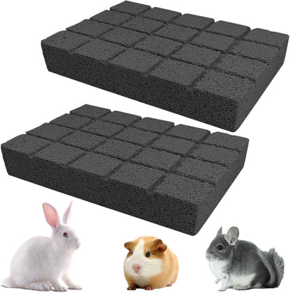 Hamiledyi 2PCS Rabbit Scratching Pads Bunny Lava Grinding Claw Pads Small Animal Foot Pads Hamster