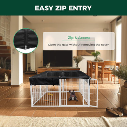 FXW Homeplus Unleashed Indoor Dog Playpen - Stress-Free and Safe Play, Heavy Duty 24 Inch 8 Wire