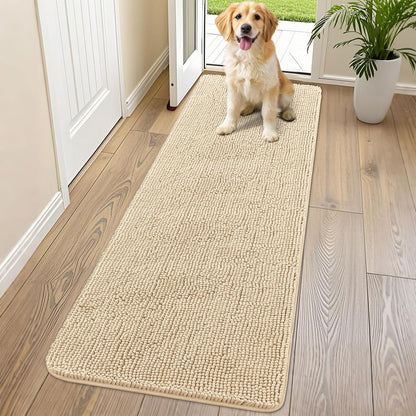Smiry Dog Door Mat for Muddy Paws 70x24, Absorbs Moisture and Dirt Doormat, Non-Slip Washable Quick