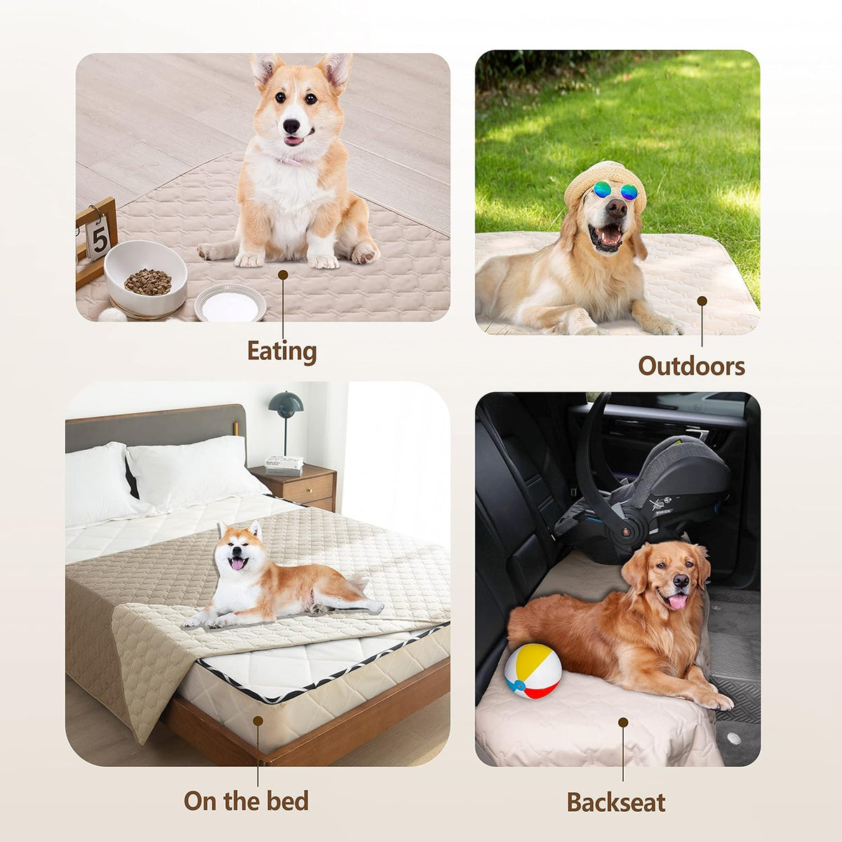 gogobunny 100% Double-Sided Waterproof Dog Bed Cover Pet Blanket Sofa Couch Furniture Protector for