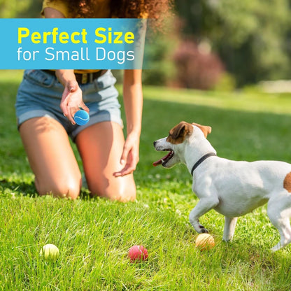 Prime Pets Mini Tennis Balls for Dogs, 2 Inch Squeaky Dog Toys, Interactive Dog Toy Balls for
