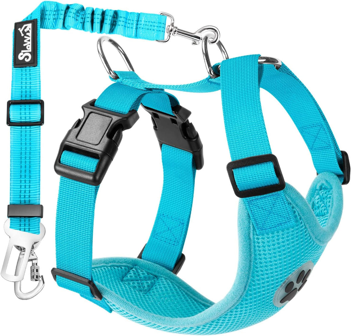 Lukovee Dog Seat Belt for Car, Adjustable Dog Car Harness for Large Medium Small Dogs, Soft Padded