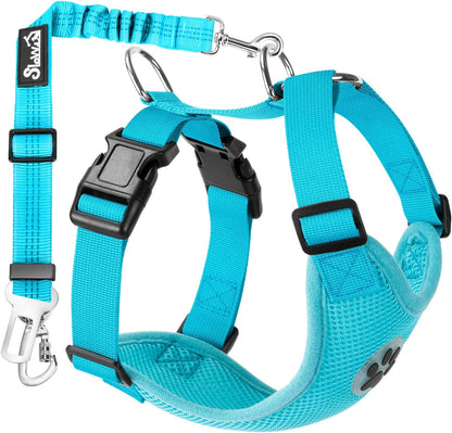 Lukovee Dog Seat Belt for Car, Adjustable Dog Car Harness for Large Medium Small Dogs, Soft Padded