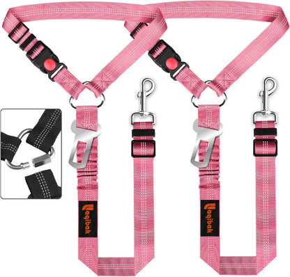 Removable Dog Seat Belt Harness for Car, 3 in 1 Pet Dog Car Seatbelt Leash, Retractable Restraint
