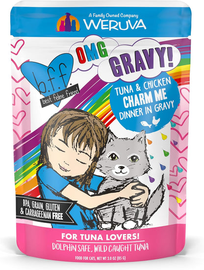 Weruva B.F.F. OMG - Best Feline Friend Oh My Gravy! Tuna & Chicken Charm Me with Tuna & Chicken in