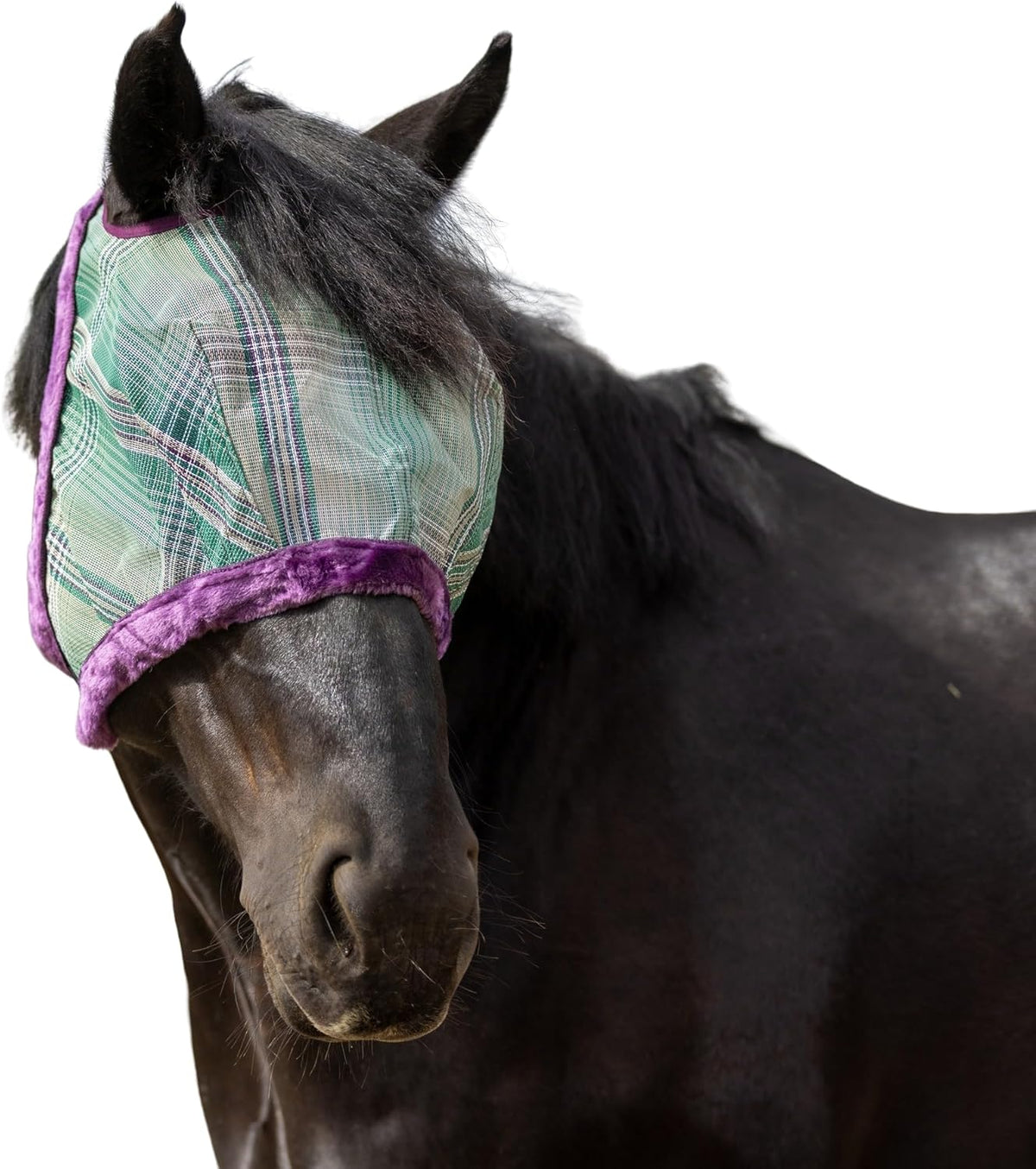 Kensington UV Fly Mask with Fleece Trim - Protective Mask with Dual Ear Opening Size: XXL Color: