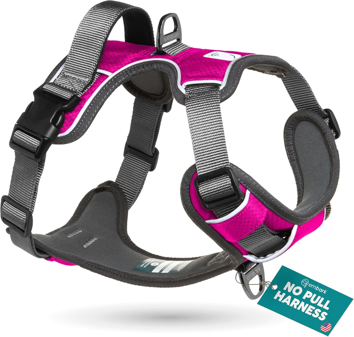 Embark Adventure Dog Harness, Reflective Trim XL Dog Harness for Extra Large Dogs No Pull