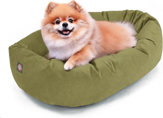 Majestic Pet 24 Inch Suede Shredded Memory Foam Mix Calming Small Dog Bed Washable 24 x 19 x 7