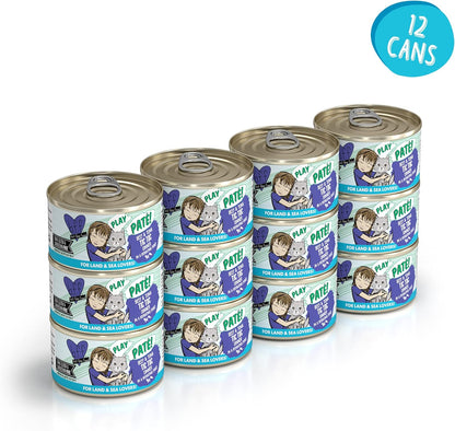Weruva B.F.F. Play - Best Feline Friend Paté Lovers, Aw Yeah!, Beef & Tuna Tic TOC with Beef &