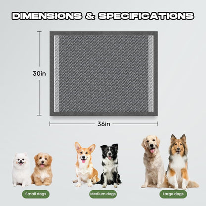 Dog Pee Pads for Dogs XXL 30"x36" Charcoal Puppy Pads 50 Counts Extra Large Disposable Activated