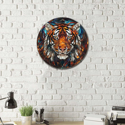 Lygond Metal Sign - Circular Stained Glass Tigle Sign For Bar - 88 Inches