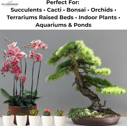 Lava Rocks for Plants (3/8’’ Minus), Natural Black Lava Rocks, Succulent & Terrarium Horticultural