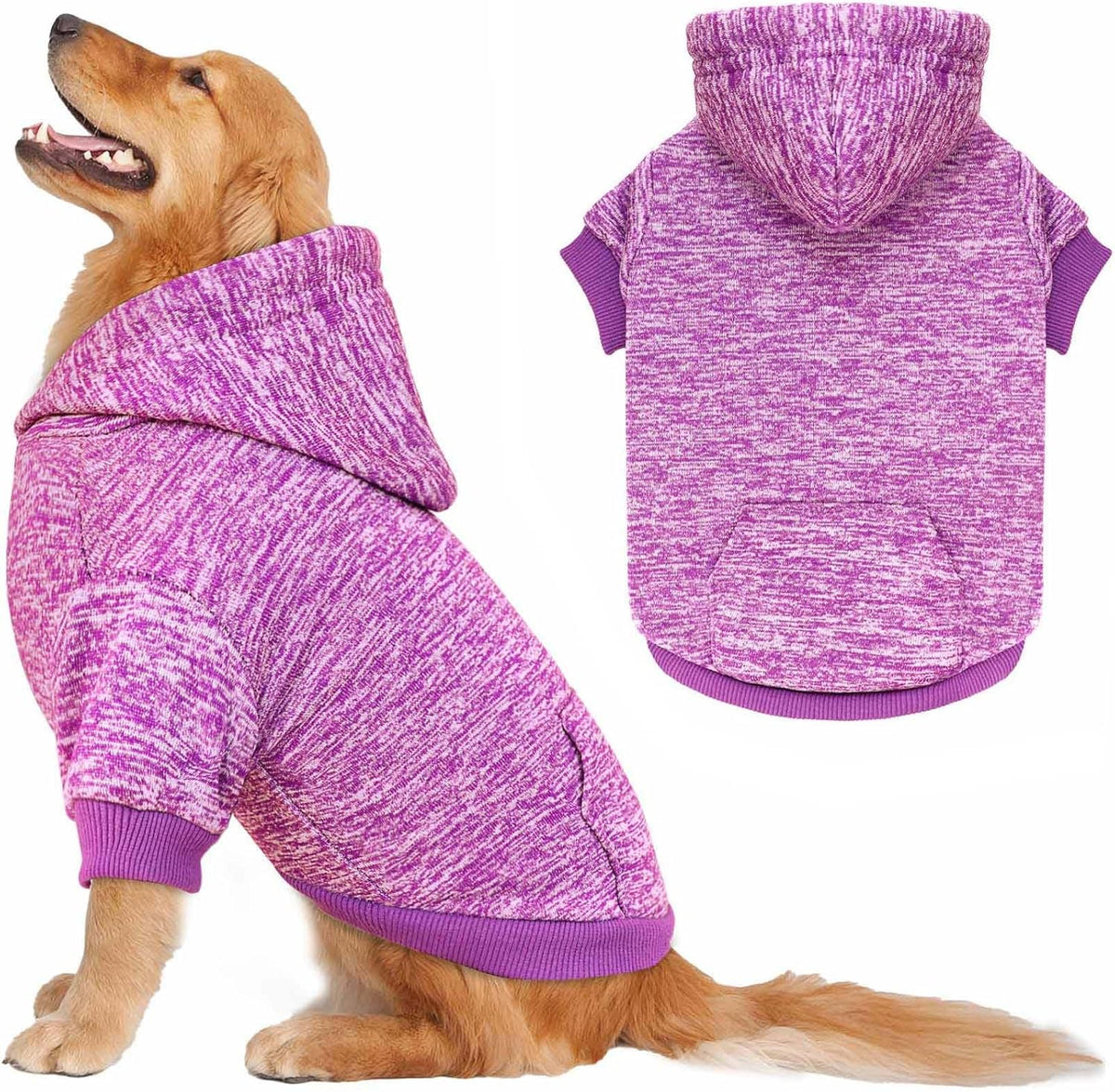 Dog Sweaters for Large Dogs Hoodie Fleece Dog Sweater Soft Clothes Sweatshirt with Pocket Hoodie