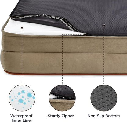 Bedsure Orthopedic Dog Bed Medium Size Dogs - Washable Medium Dog Cat Bed Waterproof, Comfort Pet