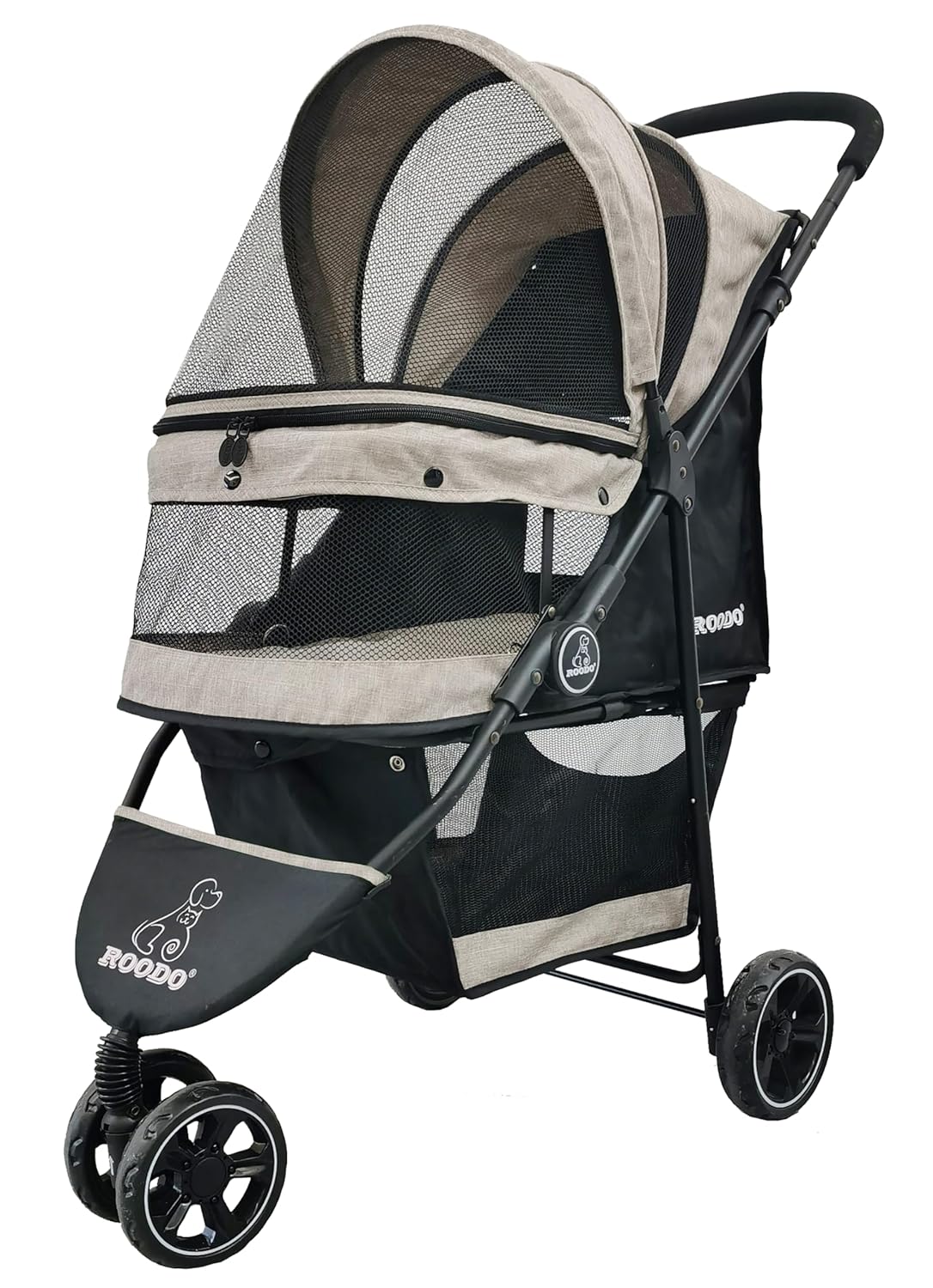 ROODO 3 Wheel Dog Pet Cat Stroller Best Lightweight Foldable Compact Portable Jogger All Terrain