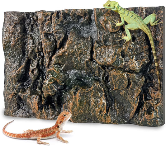 17.7x11.8in Rock Terrarium Background,3D Reptile Tank Background Board,Amphibian Stereo Backdrop