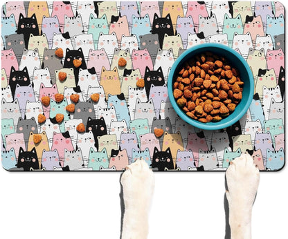 Pet Feeding Mat for Floors Waterproof Dog Mat for Food and Water Absorbent Quick Dry Non Slip mat