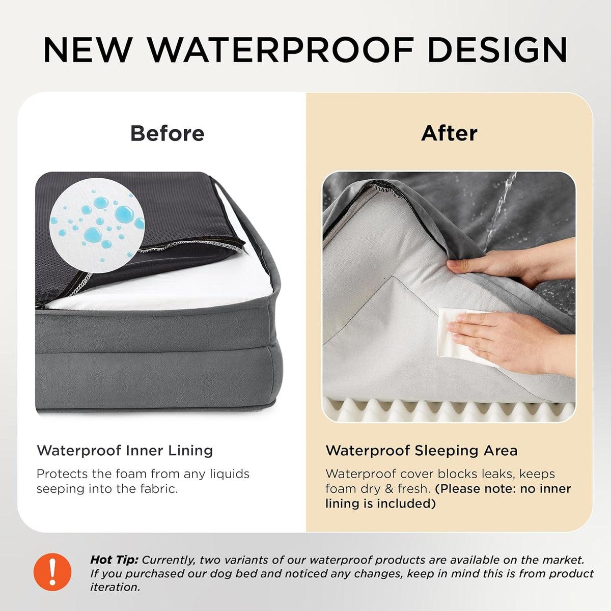 Bedsure XXL Orthopedic Dog Bed for Extra Large Dogs - Washable Giant Dog Cat Bed Waterproof