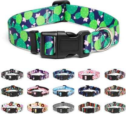 Mercano Adjustable Dog Collar - Special Design Patterns, Soft Nylon Comfortable Durable Pet Collar