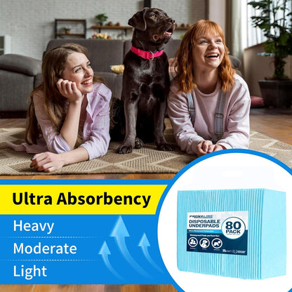 FRONTLINE Disposable Pee Pads 22'' X 22'' Ultra Absorbing Premium Heavy Duty Leakproof Underpads
