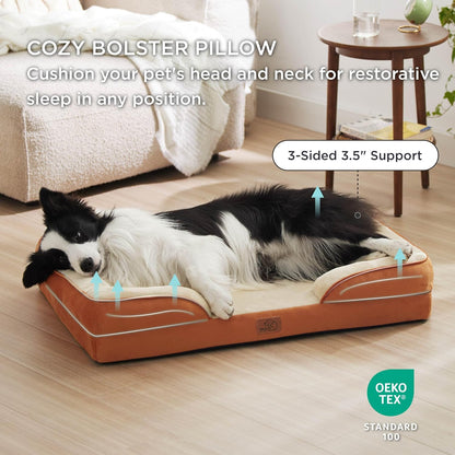 Bedsure Orthopedic Dog Beds Large Sized Dog - Washable Large Dog Cat Bed Waterproof, Comfort Dogs