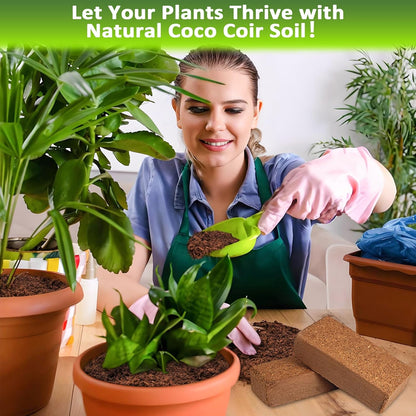 Legigo 6 Pack Premium Coco Coir Brick for Plants- 100% Organic Compressed Coconut Coir Bricks
