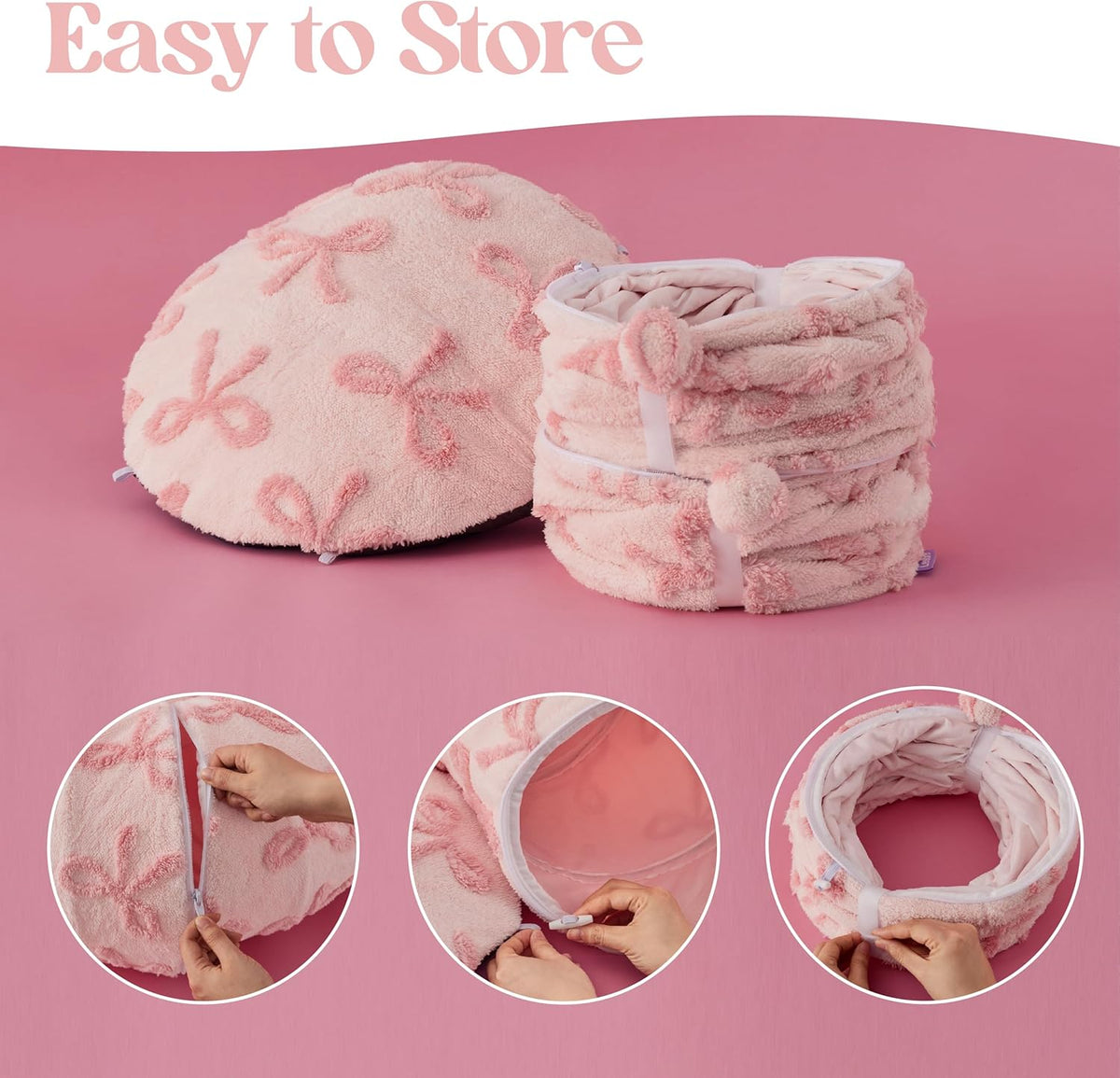 Lesure Cat Tunnel Bed for Indoor Cats - Cute Cat Donut Tunnel Toys with Washable Circle Cushion