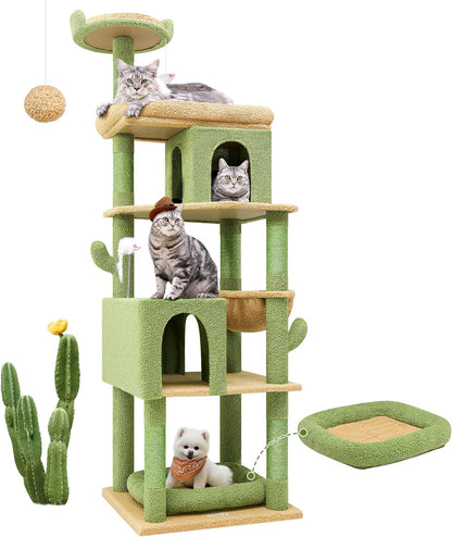Globlazer Heavy Duty Cactus Cat Tree for Large Cats, Sturdy 72in Maine Coon Cat Tree for Large Cats