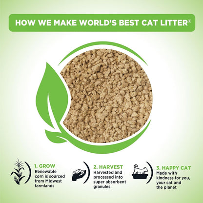 WORLD'S BEST CAT LITTER Comfort Care Unscented, 32-Pounds - Natural Ingredients, Quick Clumping
