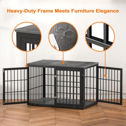 48 Inch Heavy Duty Dog Crate Furniture for Large Dogs, Decorative Pet House End Table, Extra Large
