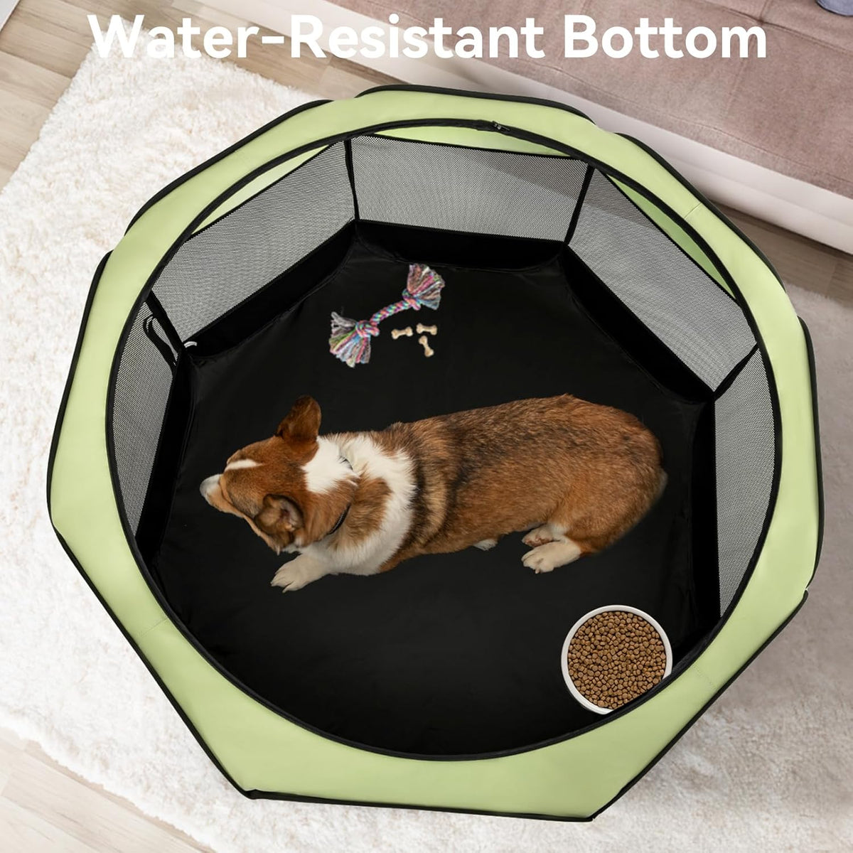 A 4 Pet Portable Cat Playpen for Small Dogs, 27" Small Kitten Playpen, Suitable for