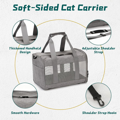 PINVNBY Small Pet Carrier, Guinea Pig Carrier, Bunny Carrier for Travel Camping Outdoor, Breathable