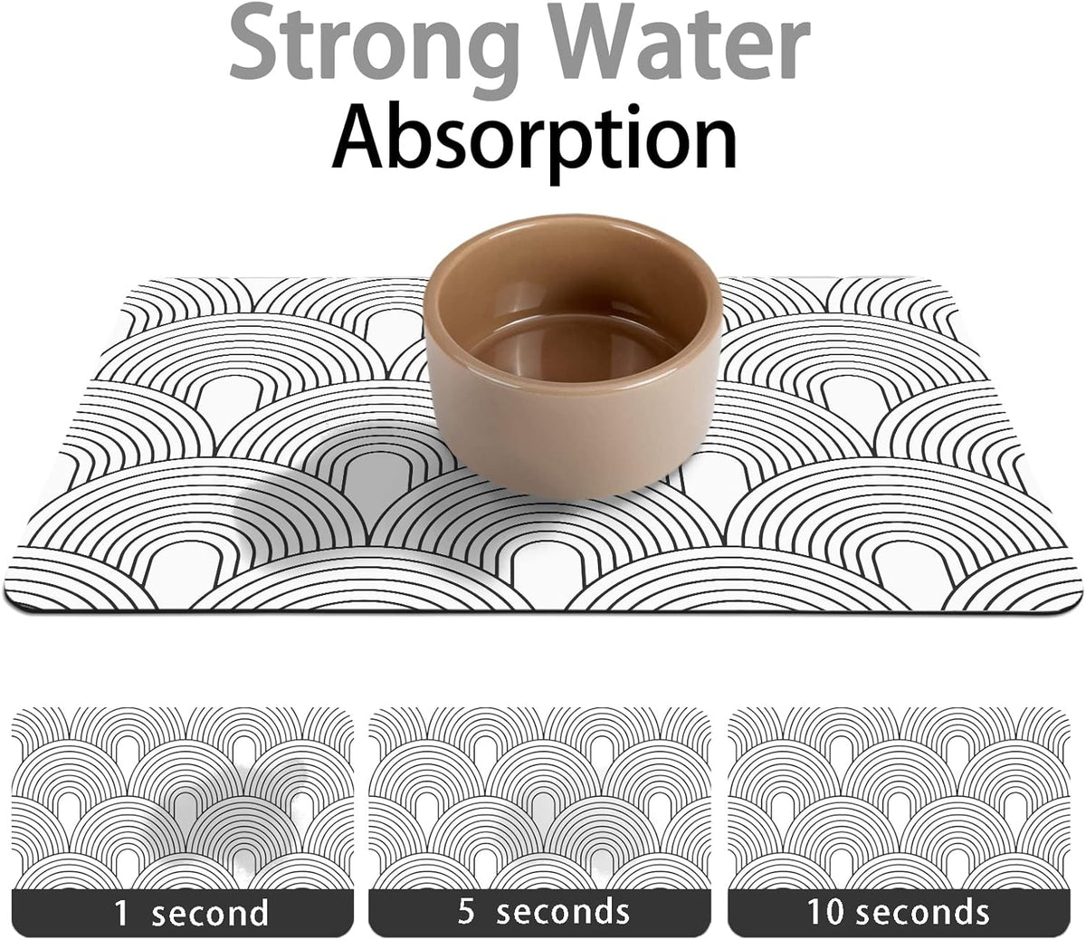Dog Food Mats for Floors Absorbent, Pet Cat Food Mat - Quick Dry Dog Bowl Mats for Food and Water