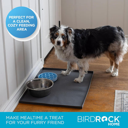 BIRDROCK HOME Extra-Large Dog Mat for Food and Water Bowls - Waterproof Pet Feeding Mat to Prevent