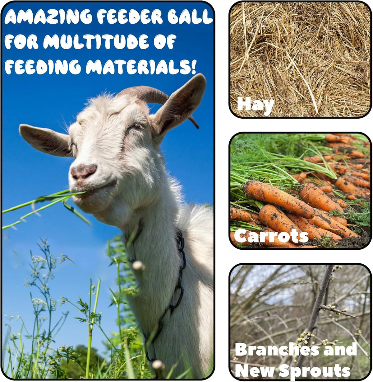 2 Pcs Novelty Hay Ball for Horses to Play with and Relieve Stress, Bright Color Hay Balls for Goats