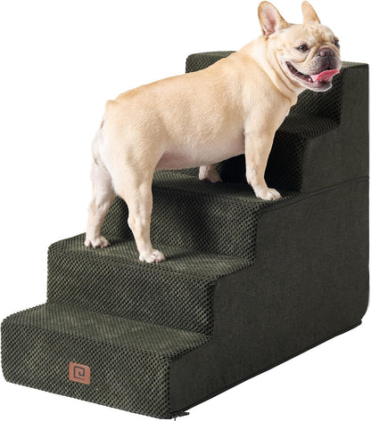 EHEYCIGA Dog Stairs for High Bed 22.5" H, 5-Step Dog Steps for Bed, Pet Steps for Small Dogs and