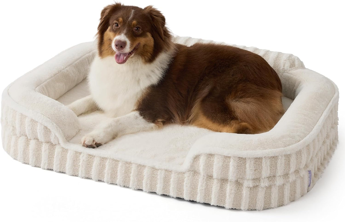 LE SURE Cute Dog Beds Large Sized Dog, Orthopedic Waterproof Large Pet Bed with Sides, Non-Slip