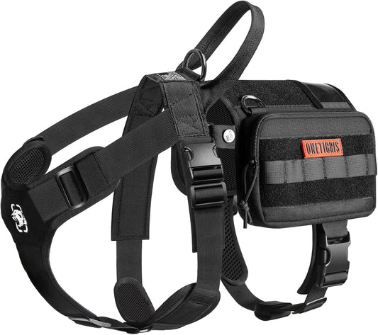 OneTigris Service Dog Vest Harness, Service Dog Cape Guardian Dog Backpack Harness with Pouches Dog
