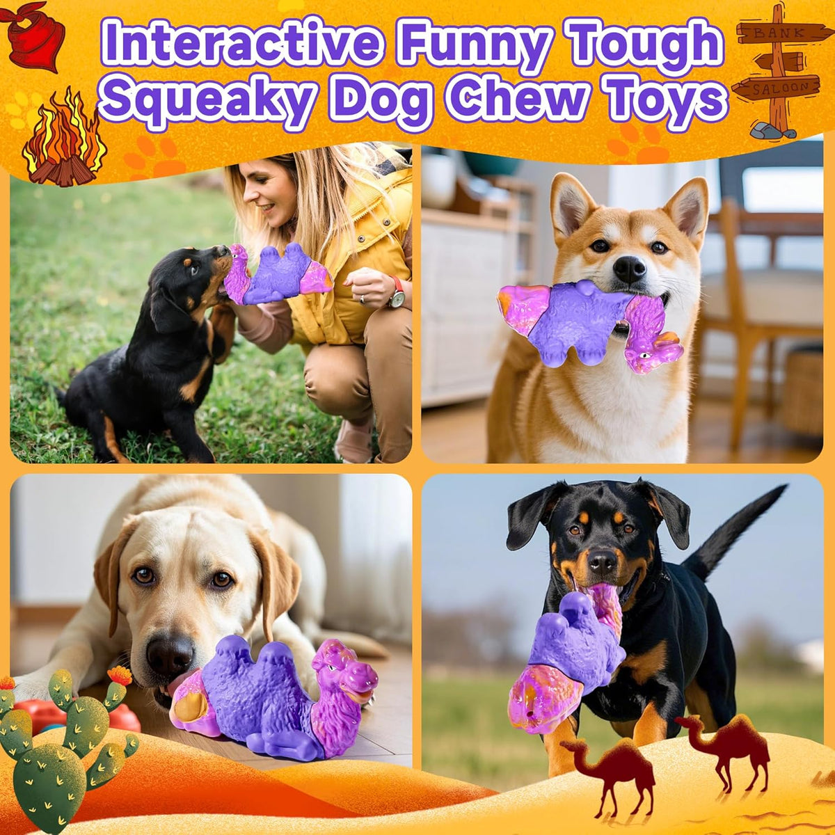 Tough Dog Toys for Aggressive Chewers, Durable Indestructible Nylon Dog Chew Toys for Large Medium