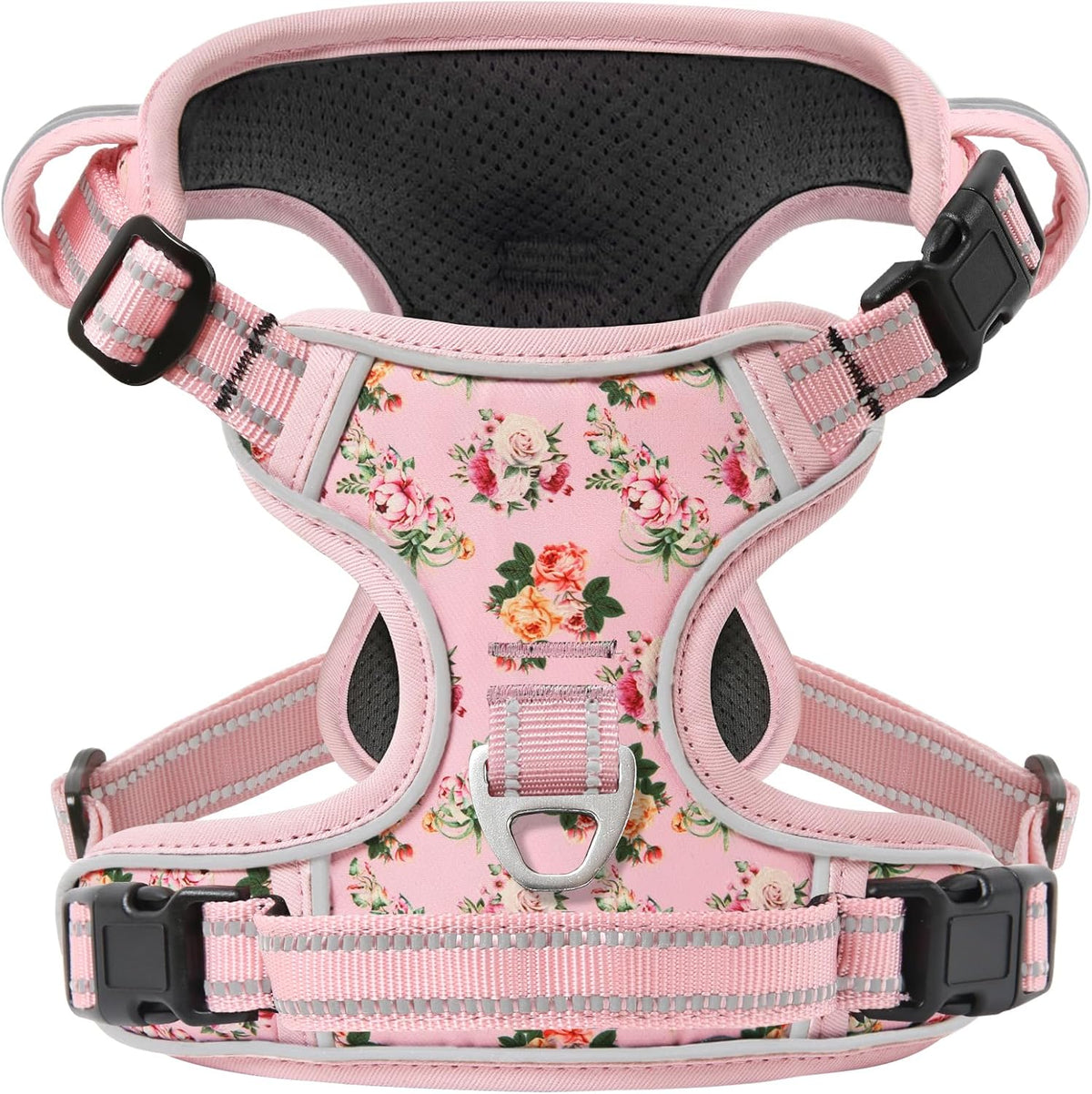 Timos Dog Harness, No-Pull Pet Harness with 2 Leash Clips, Adjustable Soft Padded Dog Vest