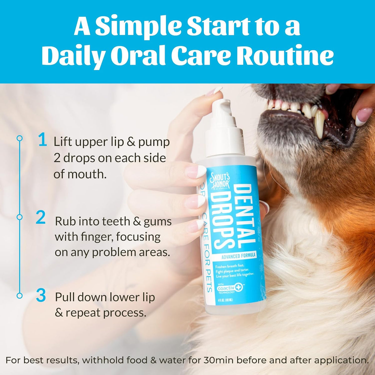 SKOUT'S HONOR Advanced Dental Drops - Fights Plaque and Tartar, Freshens Breath Fast, No Brushing