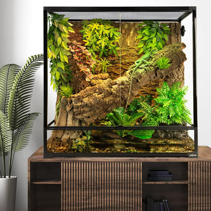 REPTI ZOO Large Tall Glass Reptile Tank 36"x18"x36", 100 Gallon Vertical Reptile Terrarium with